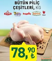 ERPİLİÇ/BEYPİLİÇ/BANVİT/ŞENPİLİÇ/BAKPİ BÜTÜN PİLİÇ ÇEŞİTLERİ KG